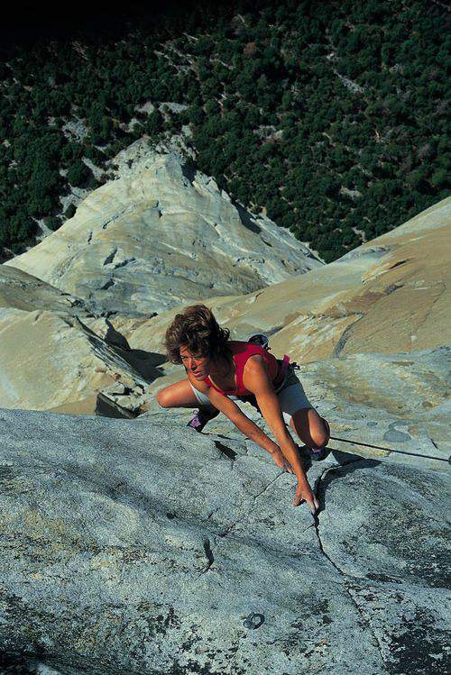 ClimbingGirls-07-On the day Lynn Hill made history, the last pitch of The Nose, El Capitan, Yosemite, 1993