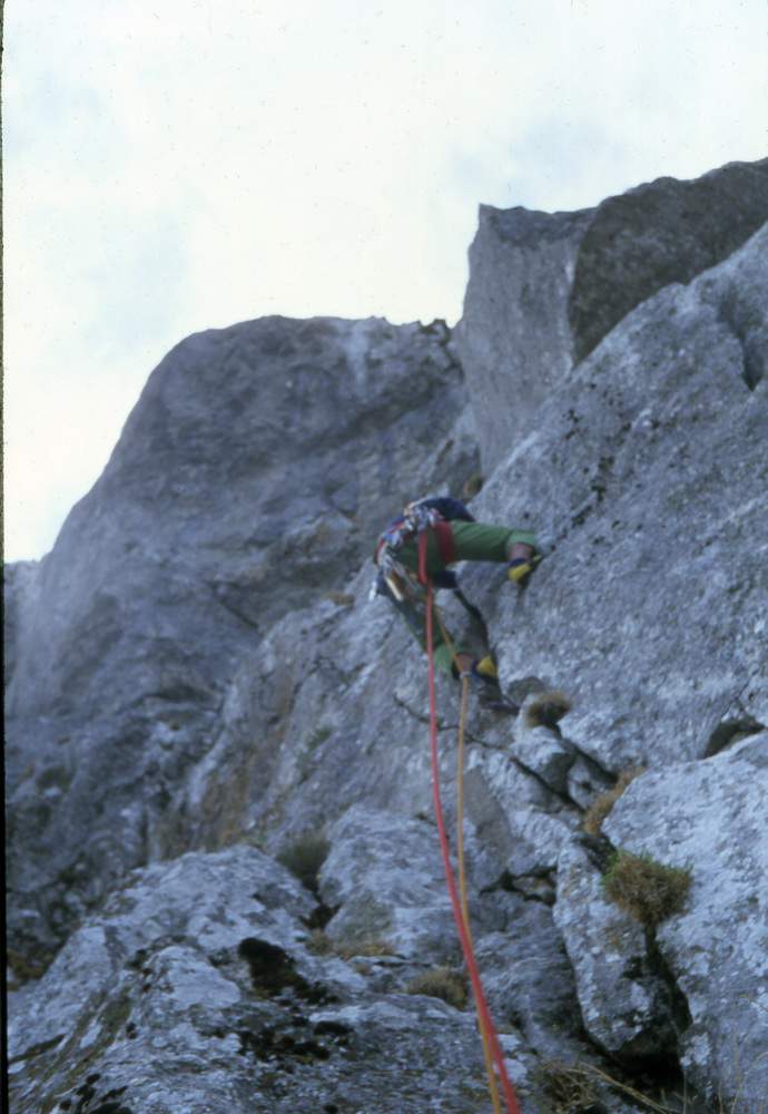 Rocca Busambra, Marco Marantonio, sesta lunghezza di Vuoto a Perdere, 1a ascensione