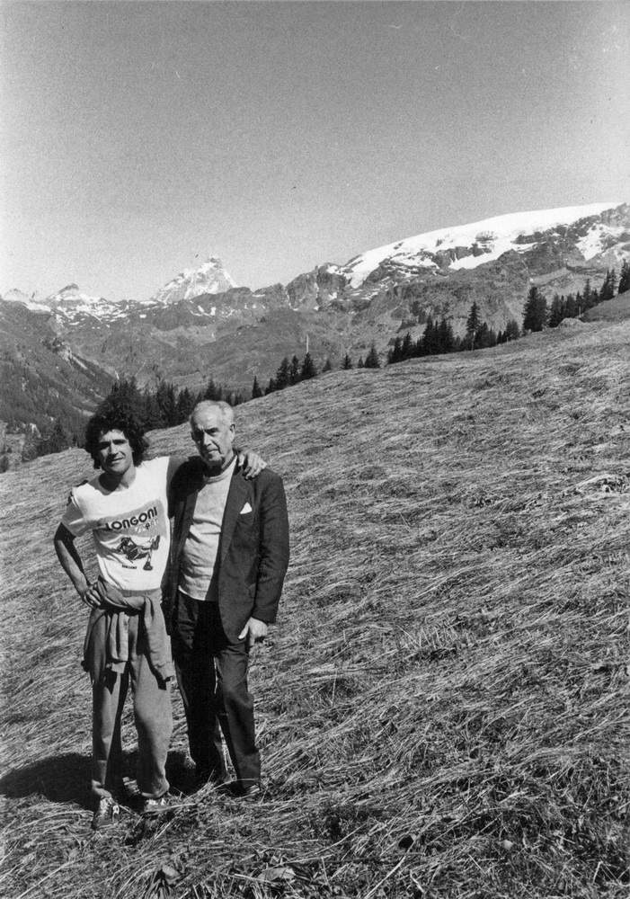 A. Gogna e Alberto Gogna, sopra Champoluc, agosto 1980